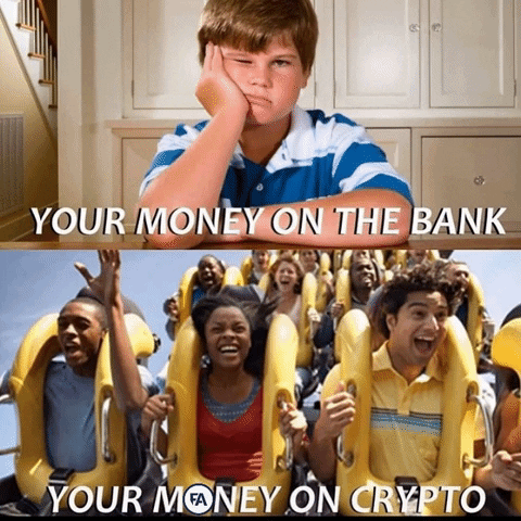 Your money on crypto gif