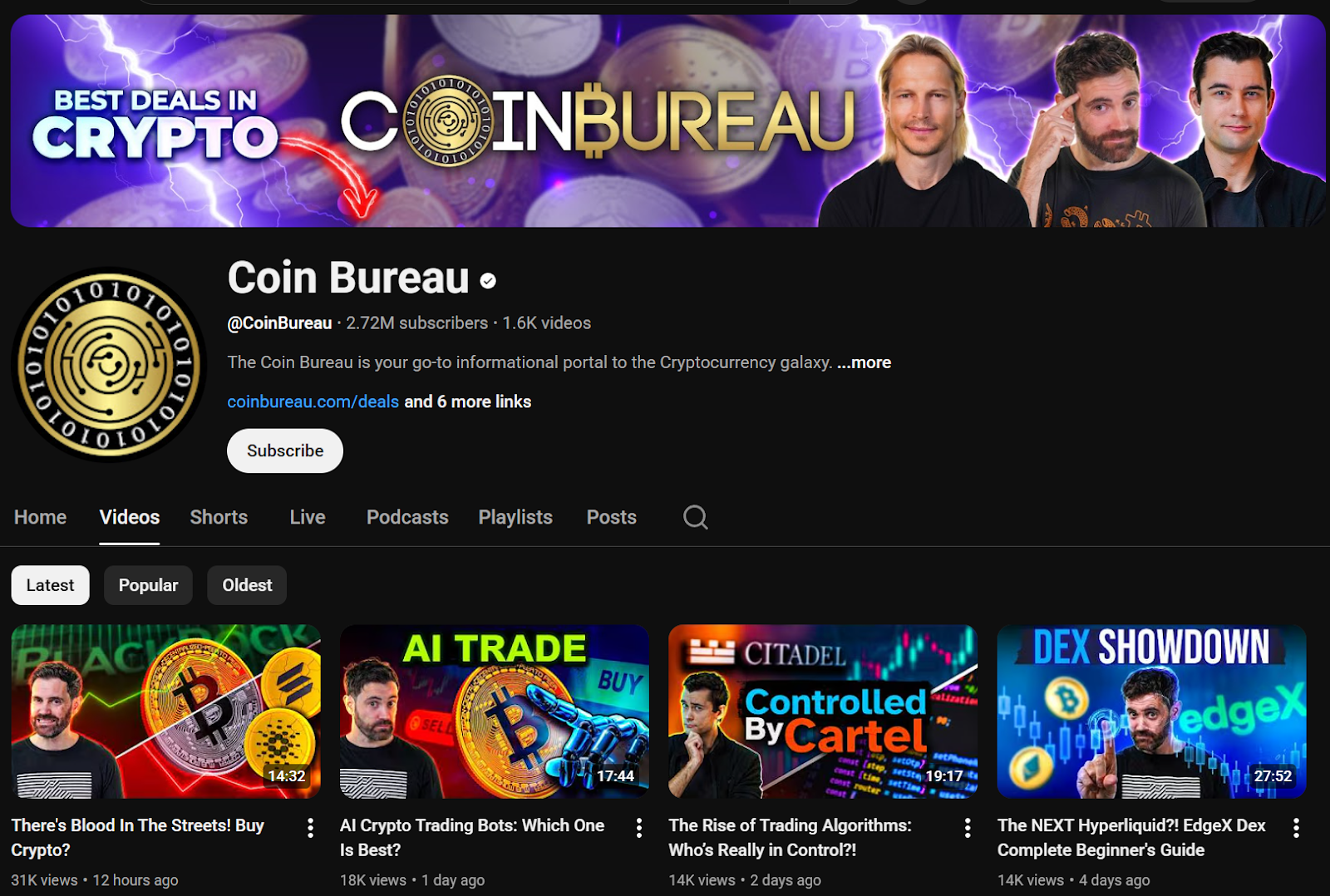 Coin Bureau YouTube Channel