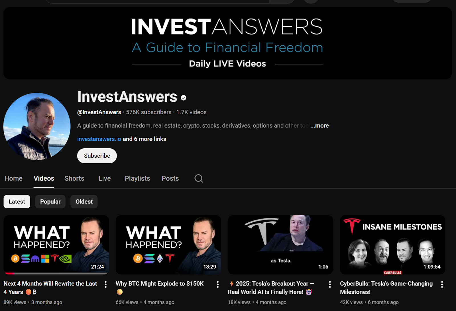 InvestAnswers Youtube Channel