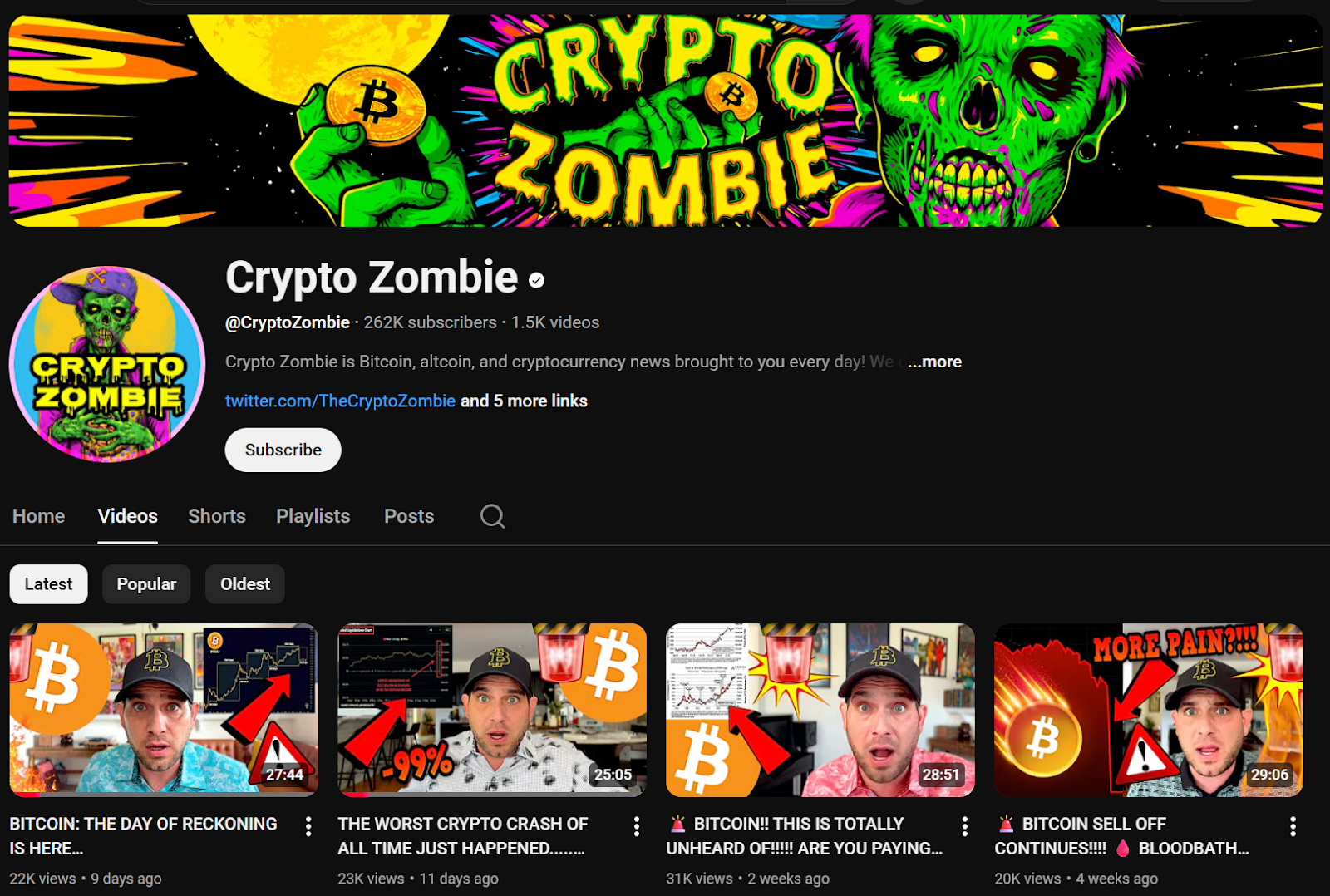 Crypto Zombie Youtube Channel 