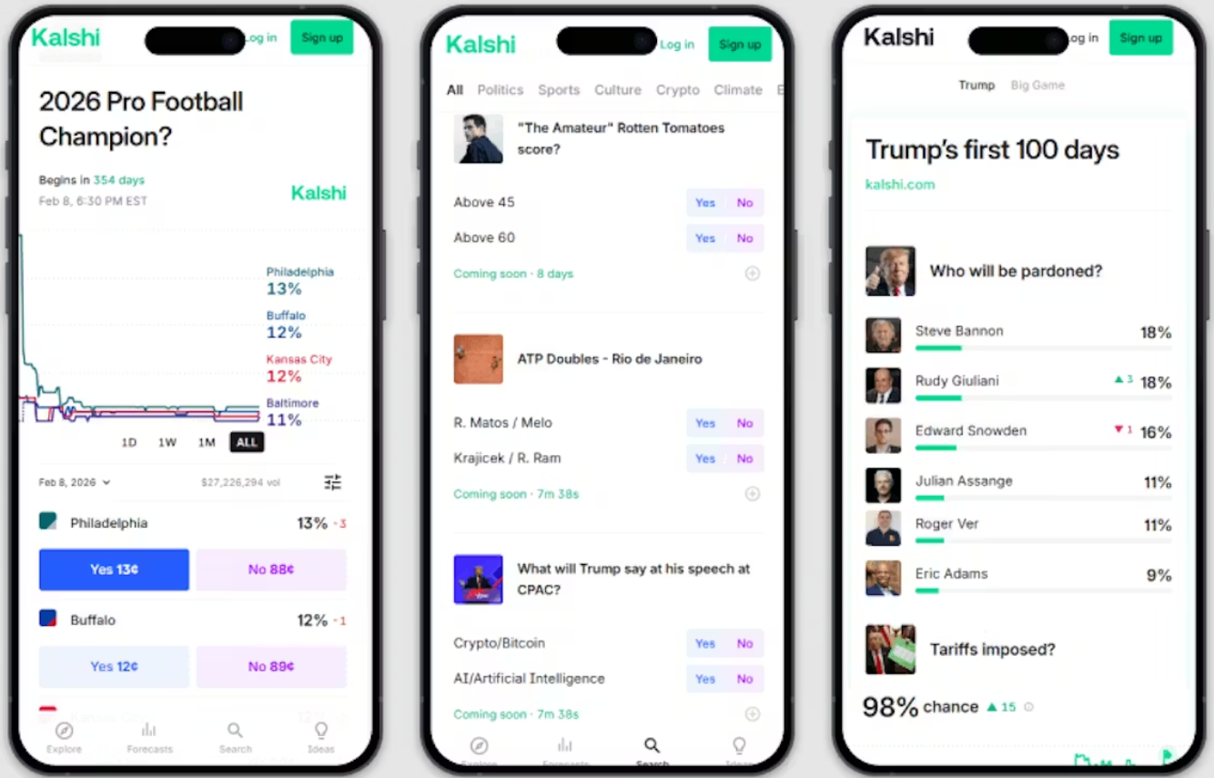 Kalshi app interface. Source: The playoffs