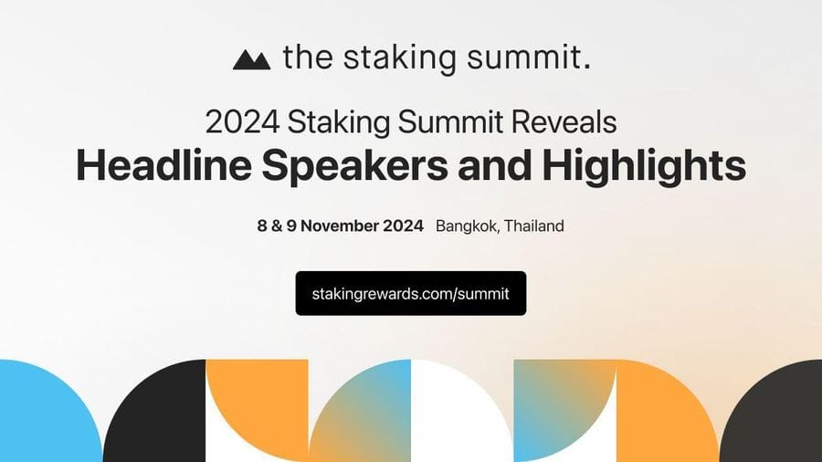 Staking Summit Announces Headline Speakers and Highlights for November 8-9 in Bangkok