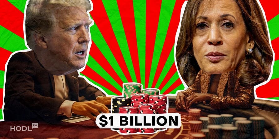 Trump Catching Up To Harris On Polymarket $1 Billion Betting